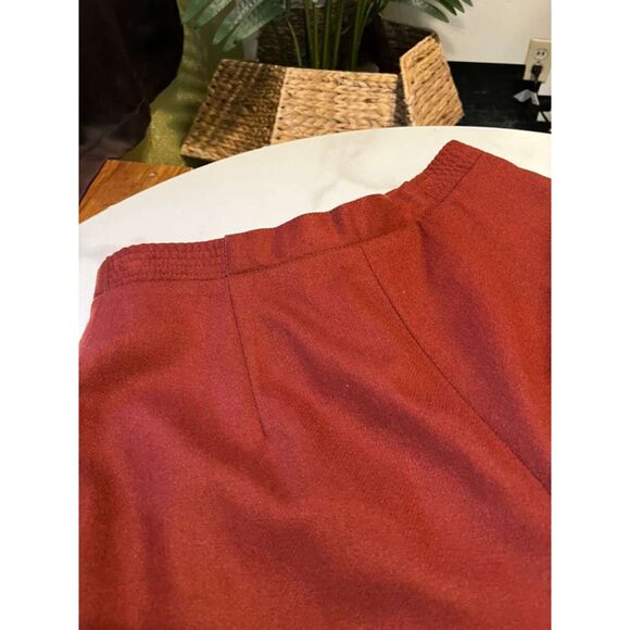 Vintage 100% Wool Rust Pants Women’s Size Medium High Waist Classic Trousers - Picture 7 of 16